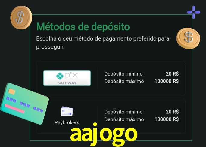O cassino aajogo oferece uma grande variedade de métodos de pagamento